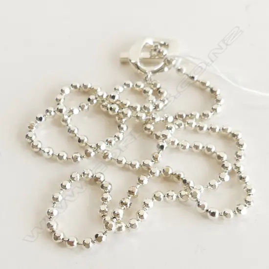 GUCCI 926 SILVER BOULE NECKLACE 35.4GMS