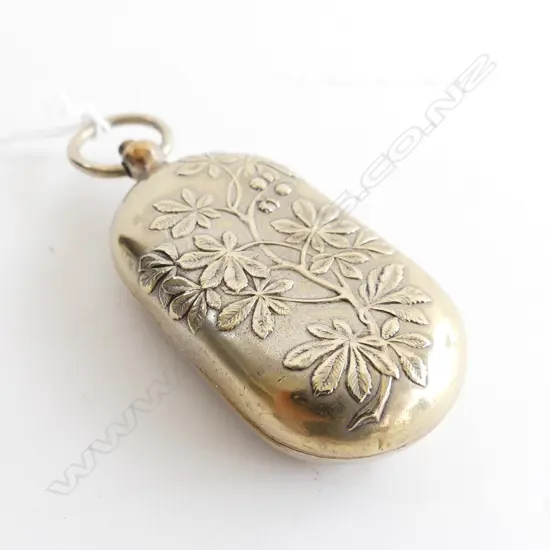 SILVER PLATED ART NOUVEAU DOUBLE SOVEREIGN CASE 