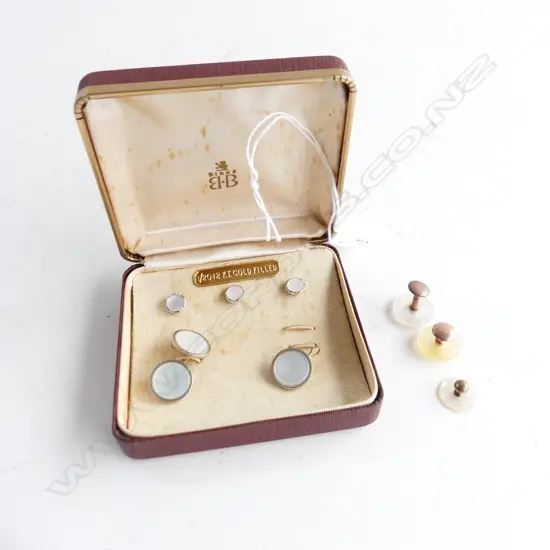 SM BOX 8  ASST 12KT GOLD FILLED CUFFLINKS, NOT ALL PAIRS 