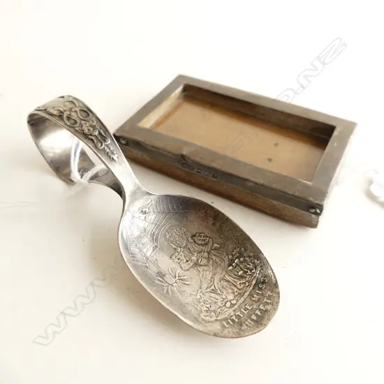 SMALL S/S PHOTO FRAME L70MM W40MM & S/S LITTLE MISS MUFFIT CHILDS FEEDING SPOON