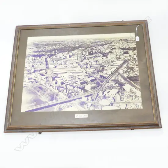 LGE 1966 PHOTO OF AUCKLAND CITY framed under glass570x800mm 