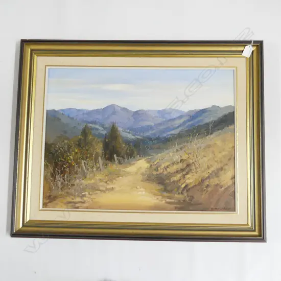 COLLEEN PARKER 'THE ROAD TO SOFALA' OIL ON BOARD 440x595mm