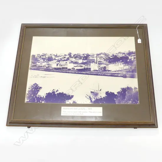 REPRINT 1905 LGE PHOTO FREEMANS BAY 530 x 785mm