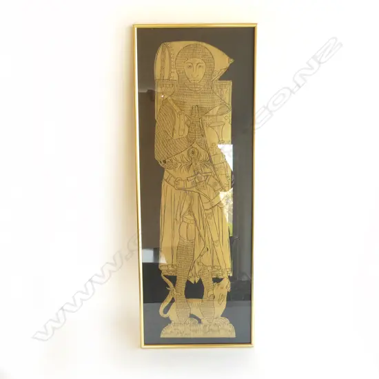 MEDIEVAL RUBBING - SOLDIER / KNIGHT 945x330mm