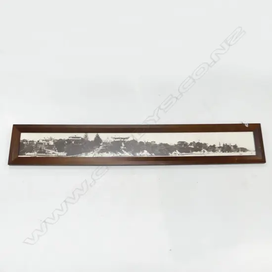 REPRINT COLONIAL AUCKLAND HERNE BAY WATERFRONT HOUSES PANORAMA PHOTO 110X1050mm