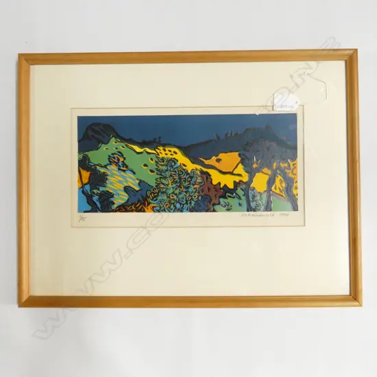 KES MAINDONALD LINO CUT 1/5 ED. Signed & dated 1990. 170 X 330mm