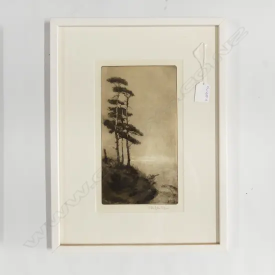 WILLIAM RAWSON (1965-1949 U.K.) DRYPOINT ETCHING 260 x 150mm