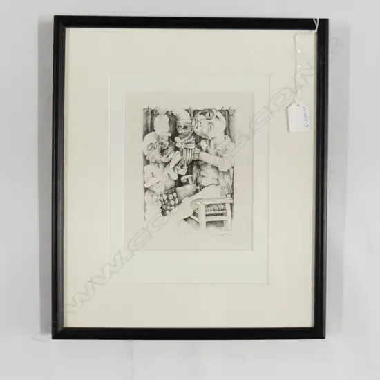 TERRY DWYER ETCHING 'ALL I EVER ASKED FOR' signed & entitled 180 x 150mm