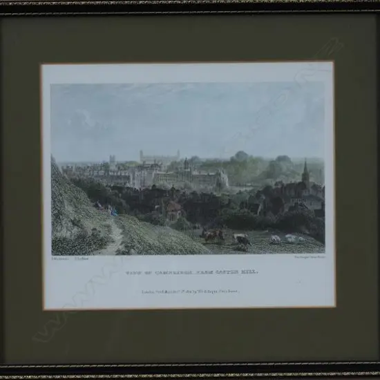 F. McKENZIE (UK), VIEW OF CAMBRIDGE FROM CASTLE HILL 1841, Engraving, 185mm x 220mm