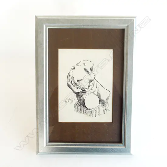 KARL SIM, TORSO, INK ON CARD 1940 190x140mm