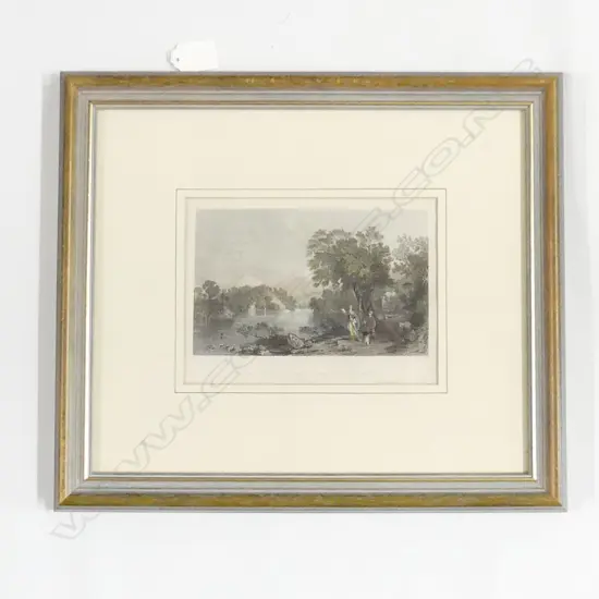 THOMAS ALLOM (UK 1804-1872), LOCH KATRINE - LOOKING TOWARDS ELLEN'S ISLE, ETCHING, 160mm x 210mm