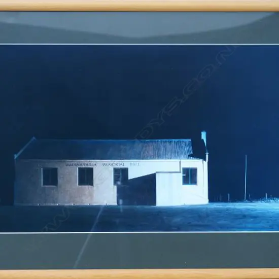 GRAHAME SYDNEY (NZ 1948-), WAIANAKARUA MEMORIAL HALL, PRINT, 300mm x 600mm