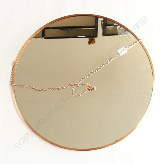 CIRCULAR MIRROR - COPPER TONE 550mm dia