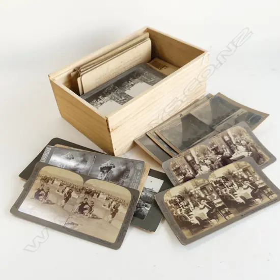 LARGE COLLECTION VINTAGE STEREOSCOPE CARDS