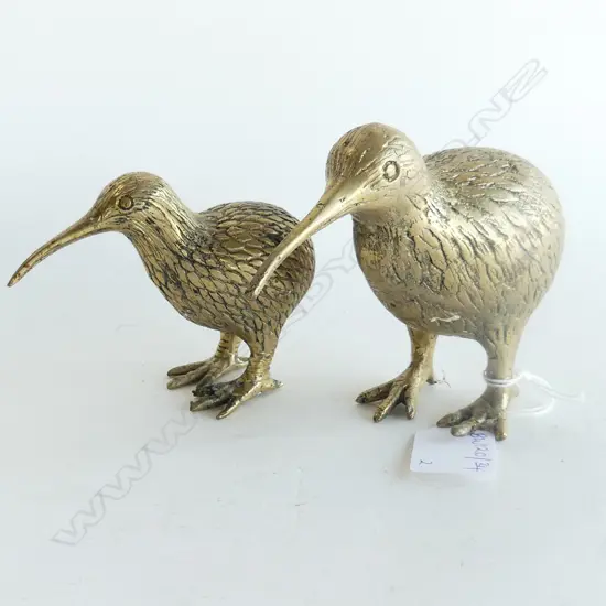 2 BRASS KIWIS H.100mm 