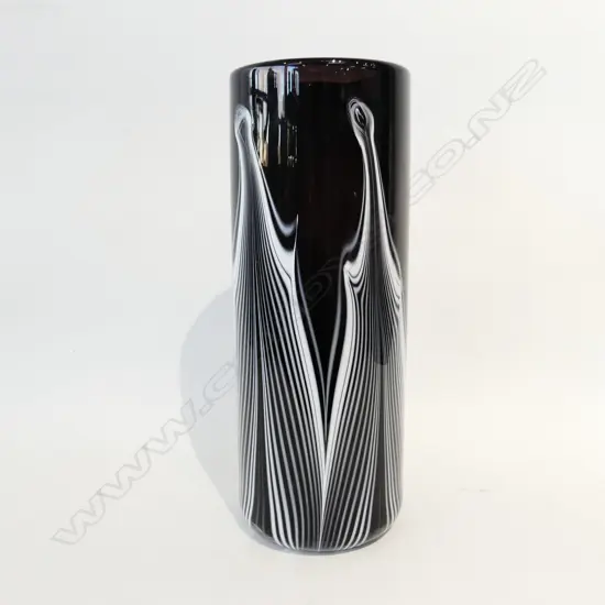 LG JOHN ABBOTT ART GLASS VASE '86 H.340mm