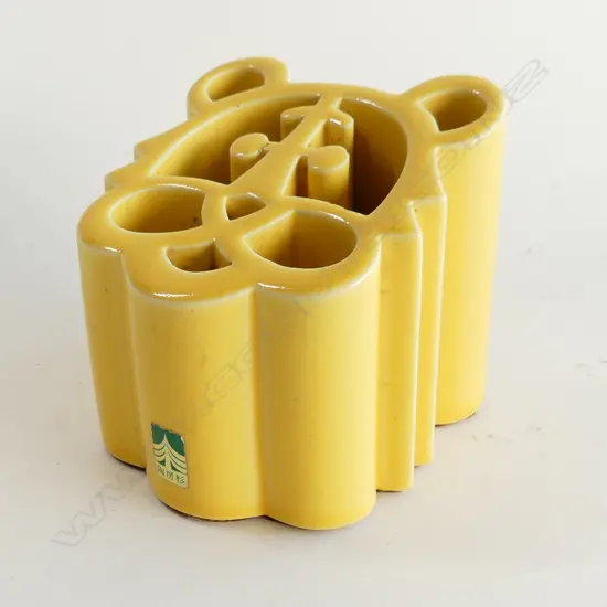 MID CENTURY CERAMIC TIGERS HEAD PEN HOLDER H. 90MM