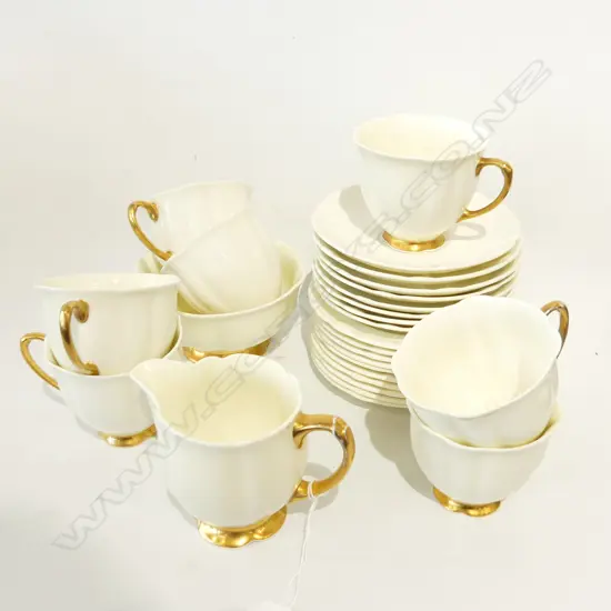 ROYAL DOULTON CREAM & GILT TEASET
