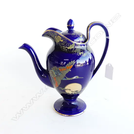 1930'S GOLDEN MOON COFFEE POT BY HALES HANCOCK & GOODWIN, DESIGNED BY FREDRICK RHEAD, H. 200MM