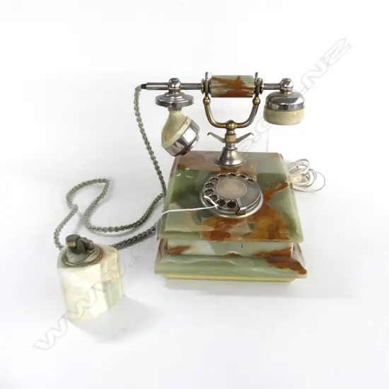  RETRO ONYX TELEPHONE + TABLE LIGHTER