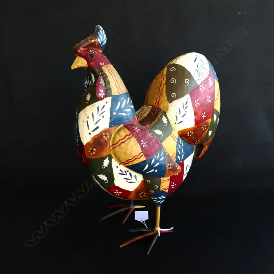 HAND PAINTED METAL ROOSTER H.320mm