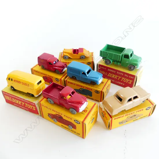 7 MINT & BOXED DINKY TOYS NUMBERS 65/64/190/68/71/63 &62