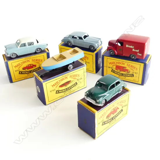 6 MINT & BOXED MATCHBOX TOYS NUMBERS 43/44/45/46/47 &48