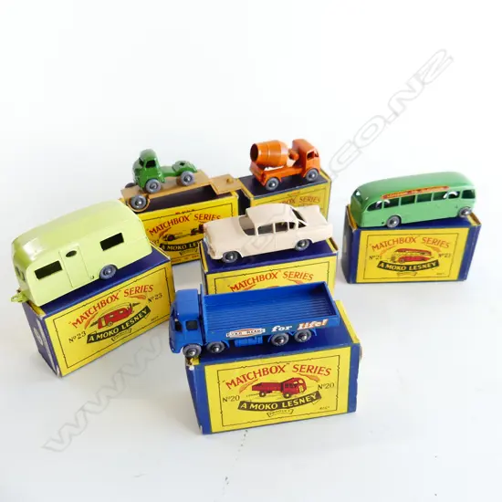 6 MINT & BOXED MATCHBOX TOYS NUMBERS 20/21/22/23/26/&27