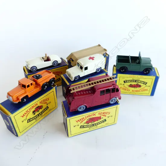 6 MINT & BOXED MATCHBOX TOYS NUMBERS 9/12/14/15/16/&19