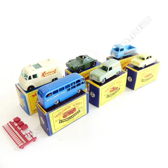 6 MINT & BOXED MATCHBOX TOYS NUMBERS 45/59/58/60/61 &62