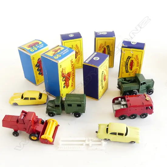 6 MINT & BOXED MATCHBOX TOYS NUMBERS 45/63/64/65/66&68