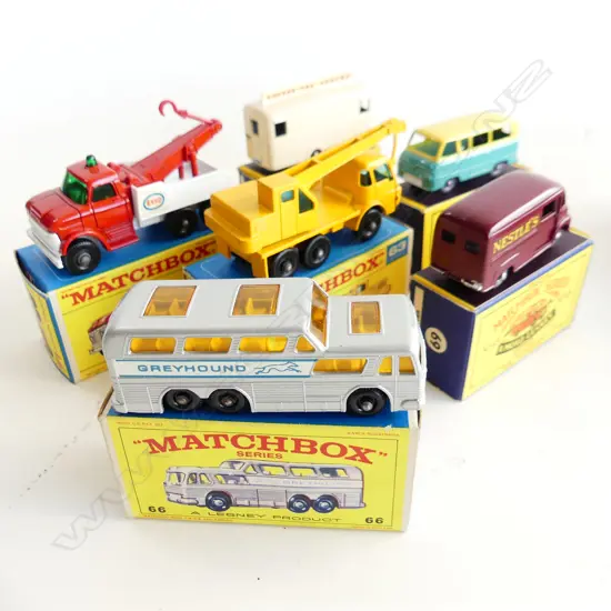 6 MINT & BOXED MATCHBOX TOYS NUMBERS 63/66/69/70/71 &74