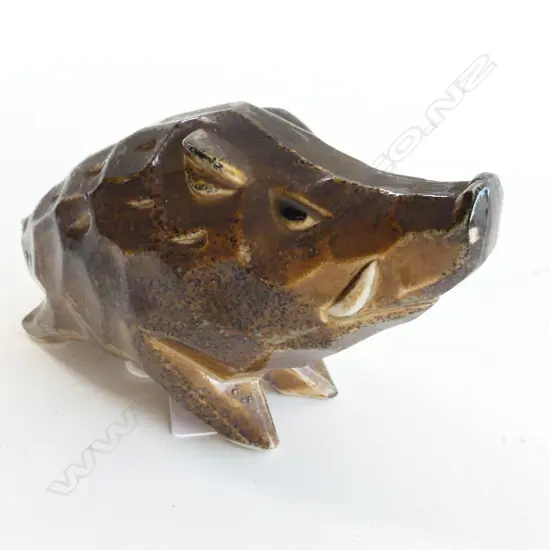 MID CENTURY CERAMIC WART HOG L. 150MM