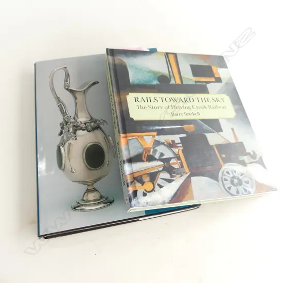 2 BOOKS GOLD AND SILVERSMITHING IN 19TH + 20TH C N.Z + BARRY BRICKELL RAILS TOWARDS THE SKY