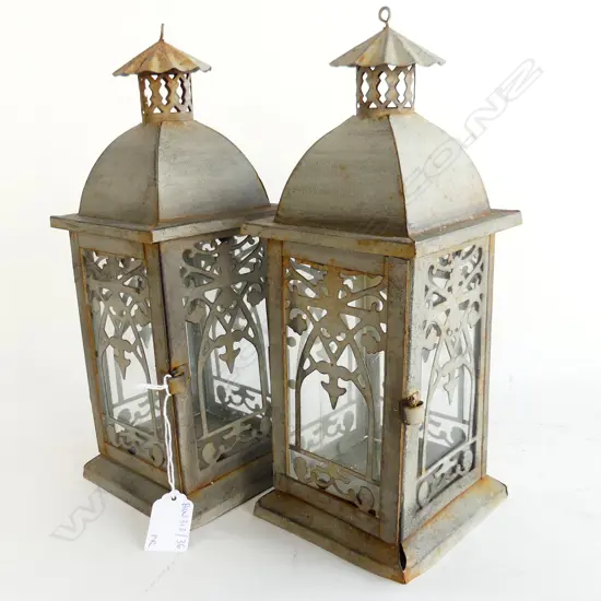 PR METAL VINTAGE STYLE CANDLE LANTERNS H.290mm