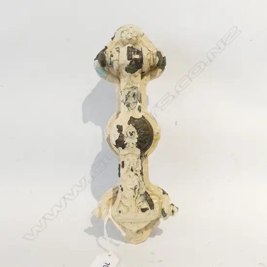 ANTIQUE CAST IRON DOOR KNOCKER; A. KENRICK & SONS B'HAM H.240mm