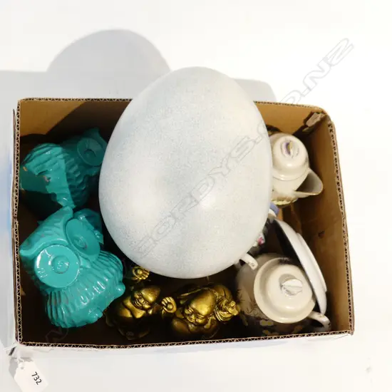 BOX LOT ASST. ORIENTAL ITEMS ETC