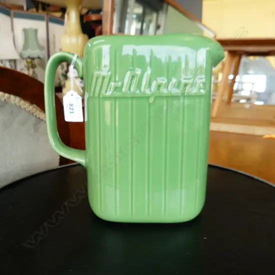 REPRODUCTION GREEN 'MCALPINE' JUG H.220mm