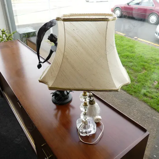 VINTAGE CRYSTAL LAMP H.590mm