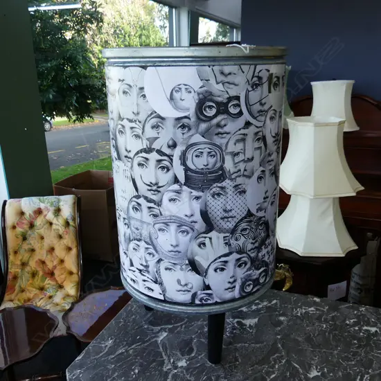 FORNESETTI STYLE DRUM TABLE H.760mm / 430mm dia