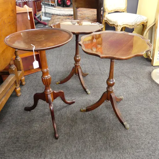 PR SMALL REGENCY STYLE WINE TABLES H.520mm / 400mm dia + ANOTHER