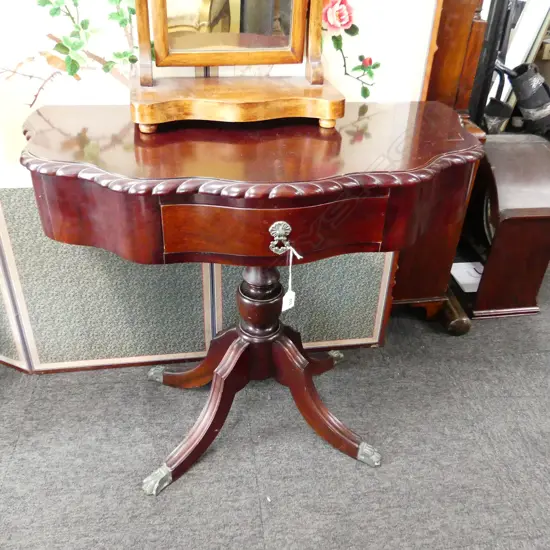 REGENCY STYLE PEDESTAL HALL TABLE 850x390x670mm