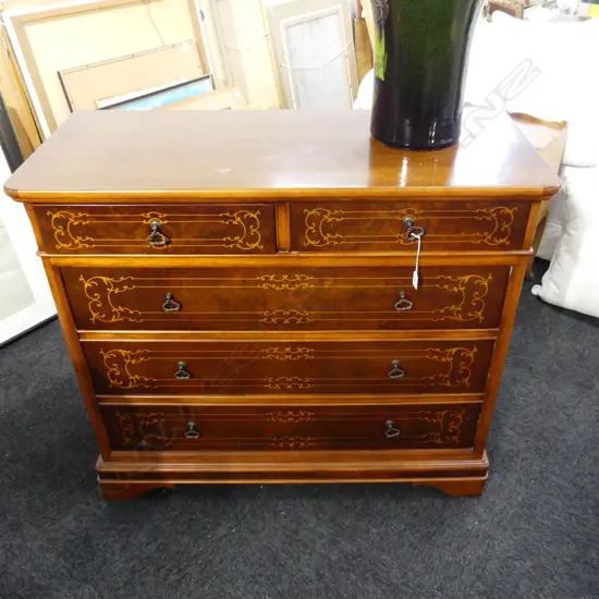 INLAID CHEST OF DRAWERS 1070x460x925mm