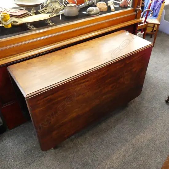 GEORGE III MAHOGANY DROP SIDE TABLE 1220x415x730mm