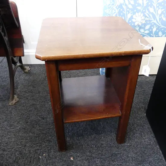 MAHOGANY SIDE TABLE 355x355x510mm