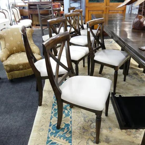 8 MODERN BLADE BACK DINING CHAIRS