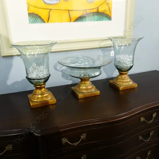 PR FRENCH COUNTRY URNS (1 w. chip) H.365mm + ANOTHER 345mm dia