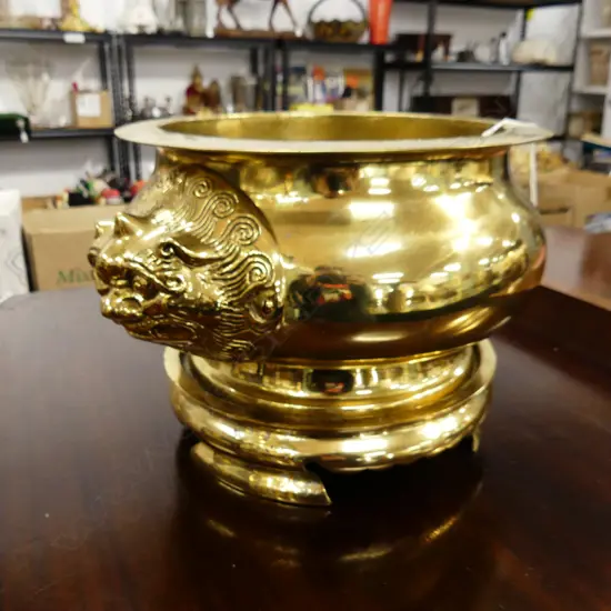 LG ORIENTAL BRONZE JARDINIERE 360mm dia H.220mm 