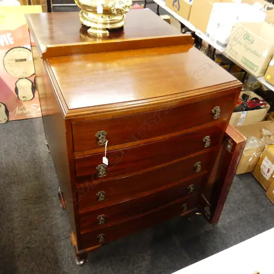 QUEEN ANNE STYLE 5 DRAWER TALL BOY 800x430x1110mm