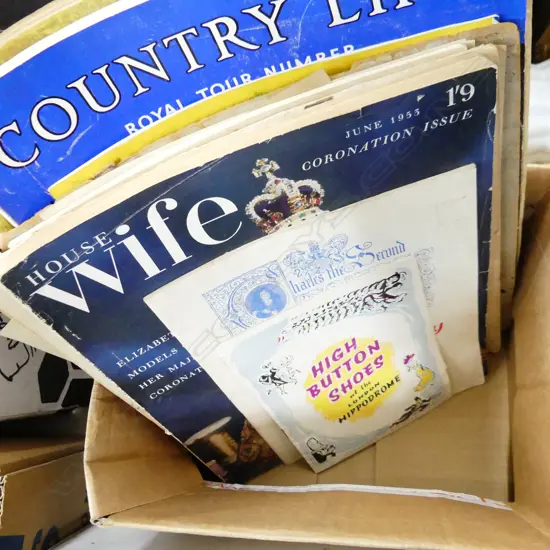 ASST. VINTAGE ROYAL MEMORABLIA; CORONATION MAGAZINES ETC